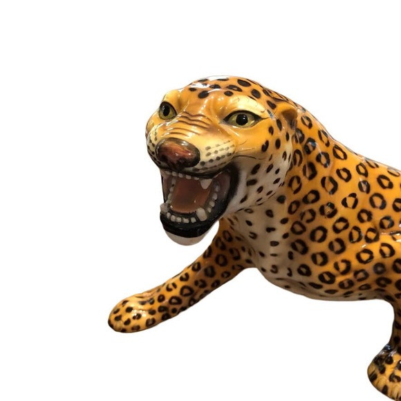 Mid Century Italian Large Ronzan Leopard Sculpture Animal Figurine - Picture 5 of 10
